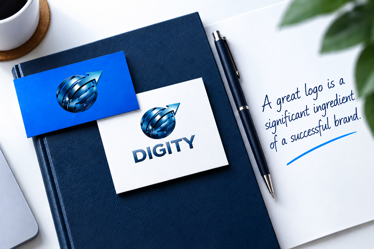 Premium Digity logo branding presentation