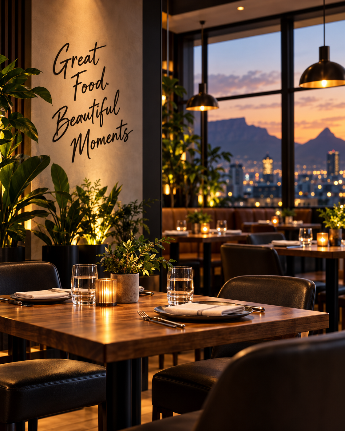 Restaurant interior - Great Food. Beautiful Moments.